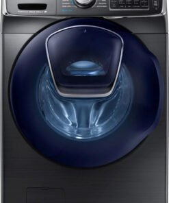 Samsung – 4.5 Cu. Ft. High Efficiency Stackable Front Load Washer with Steam and AddWash – Black stainless steel