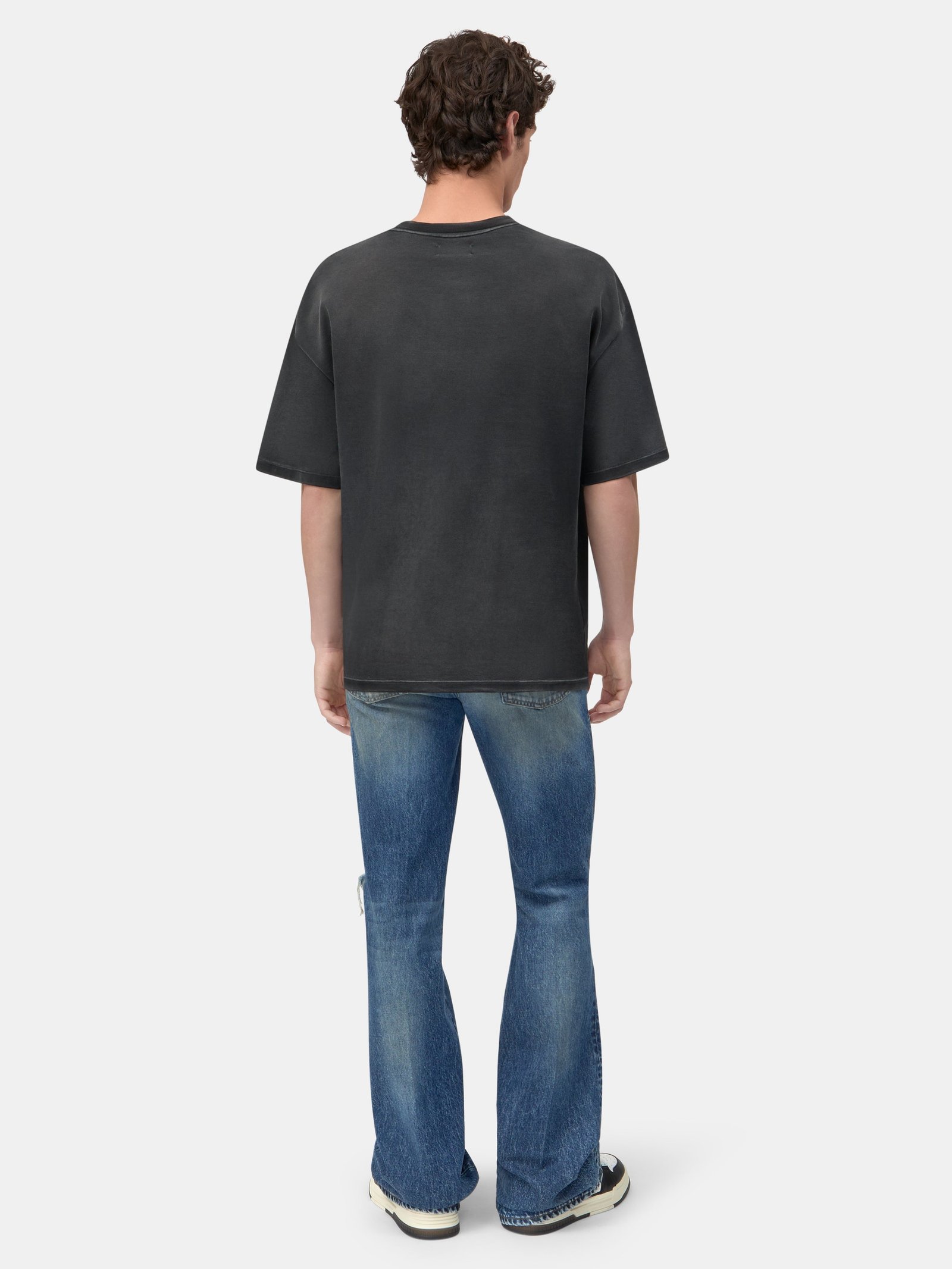 SPLICED OVERSIZED TEE - Black - Image 4
