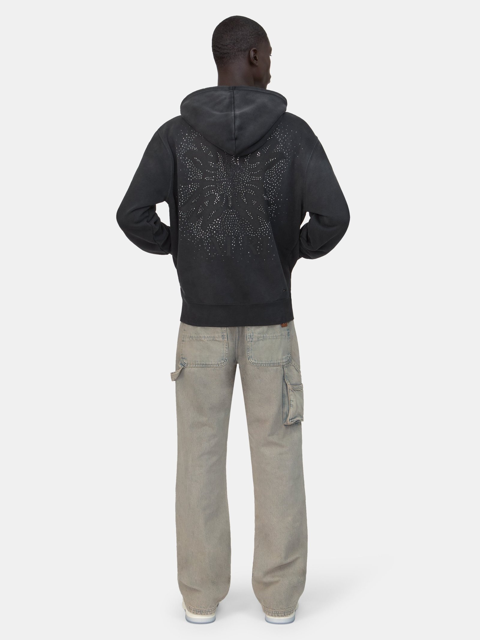 MA QUAD CRYSTAL ZIP HOODIE - Black - Image 4