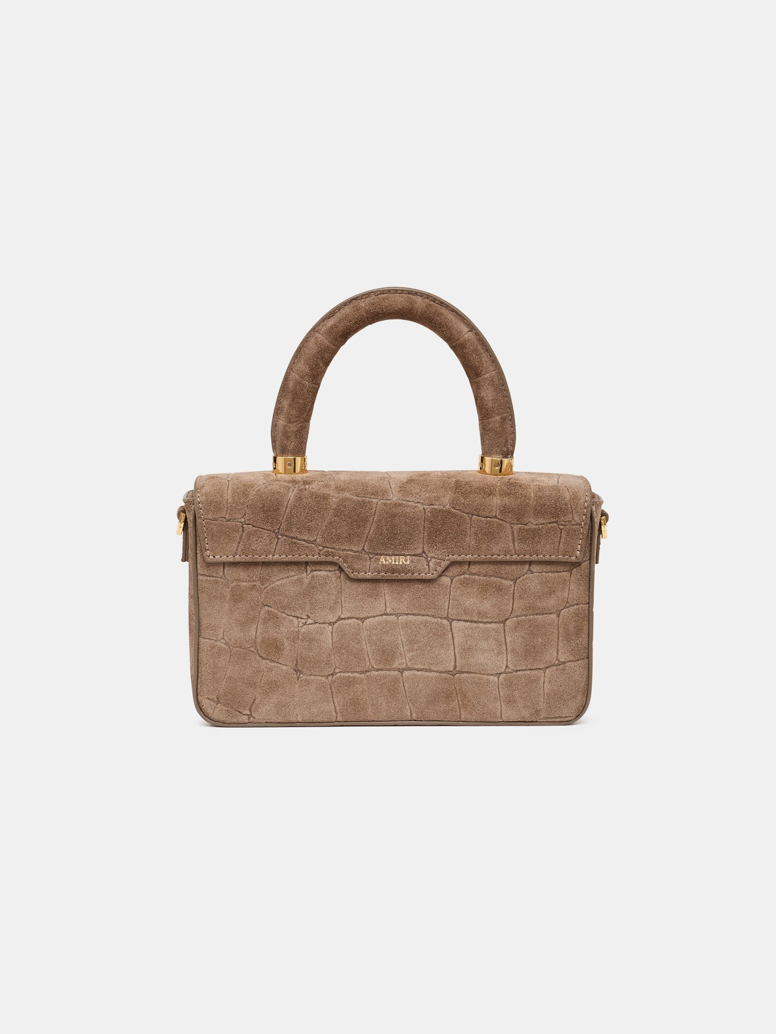 WOMEN - WOMEN'S CROC SUEDE LONG MA BAG - Dark Brown - Image 2