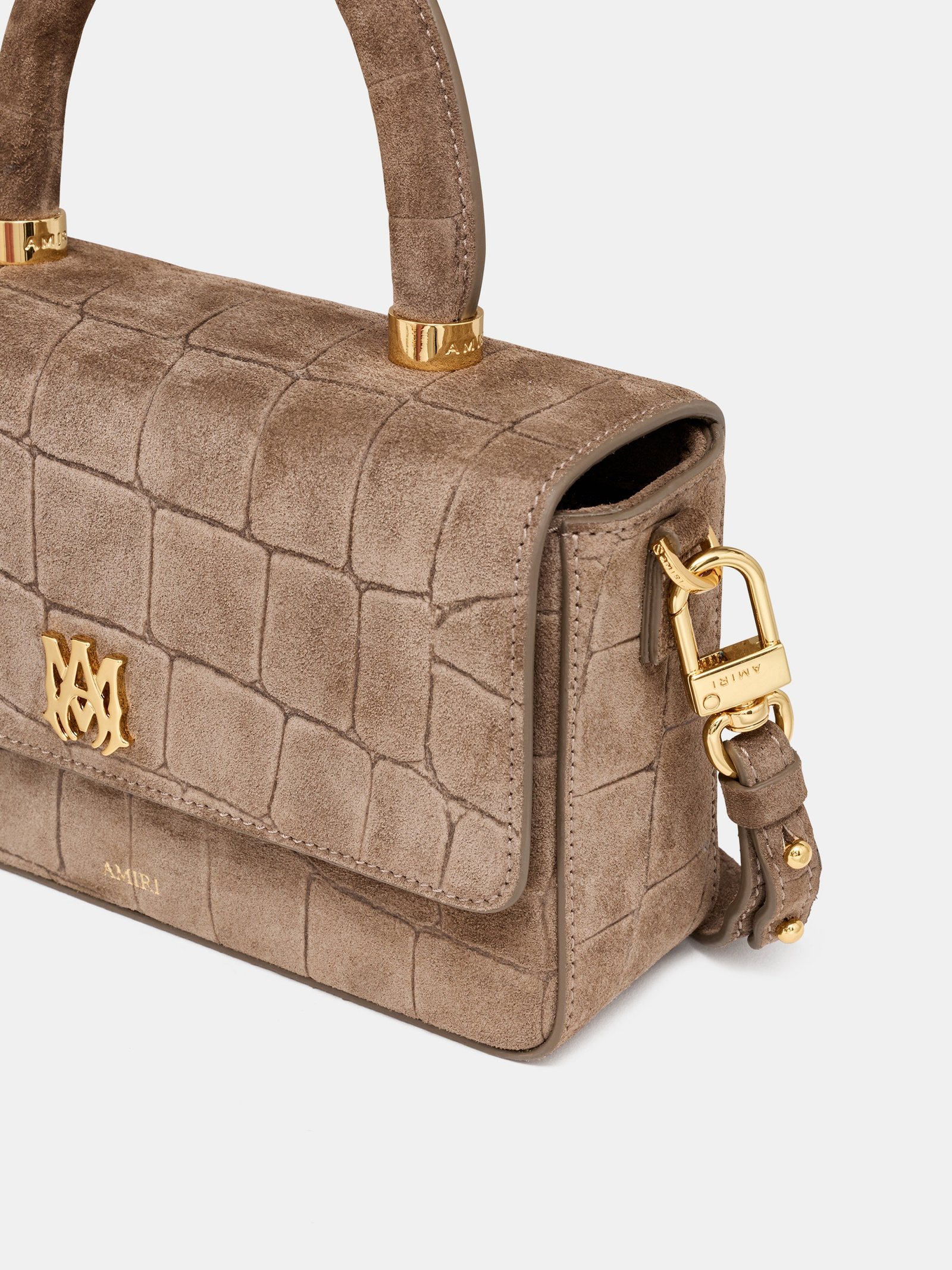 WOMEN - WOMEN'S CROC SUEDE LONG MA BAG - Dark Brown - Image 4