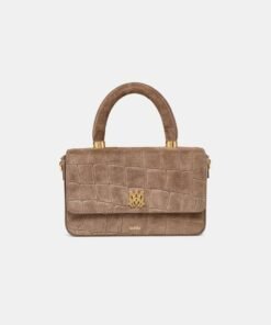 WOMEN - WOMEN'S CROC SUEDE LONG MA BAG - Dark Brown