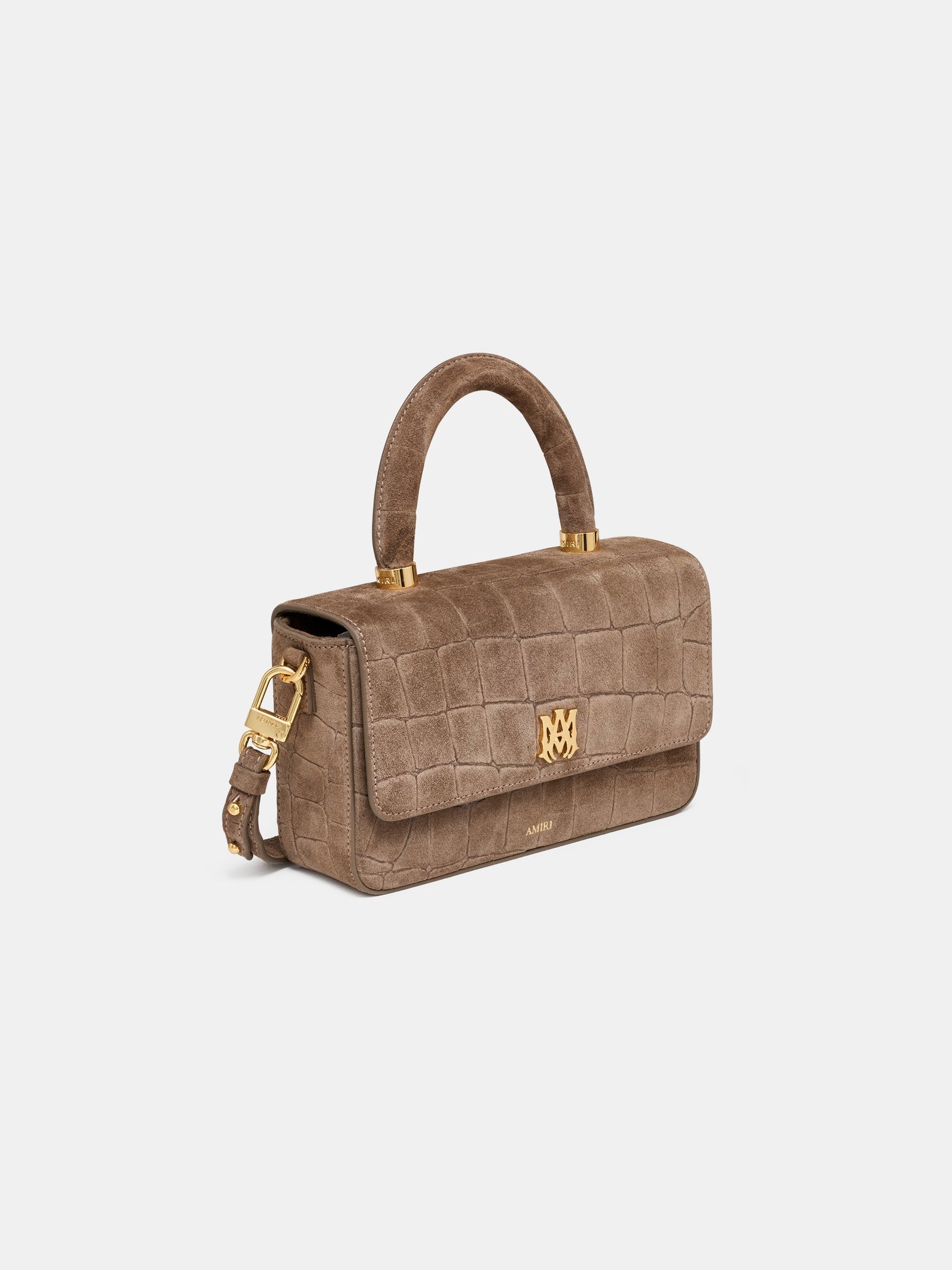 WOMEN - WOMEN'S CROC SUEDE LONG MA BAG - Dark Brown - Image 3