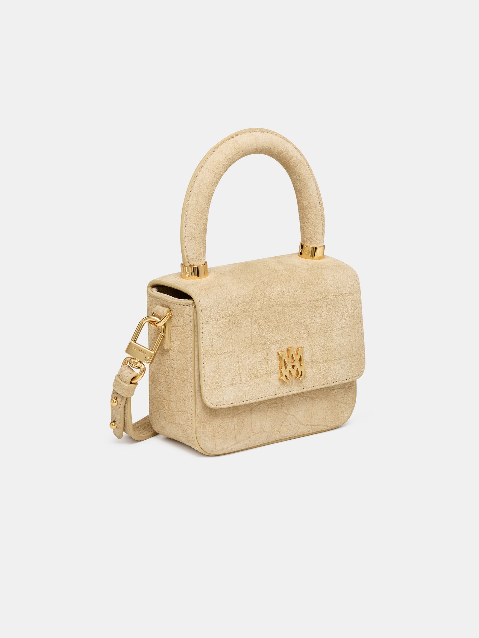 WOMEN - WOMEN'S CROC SUEDE MICRO MA BAG - Taupe - Image 3