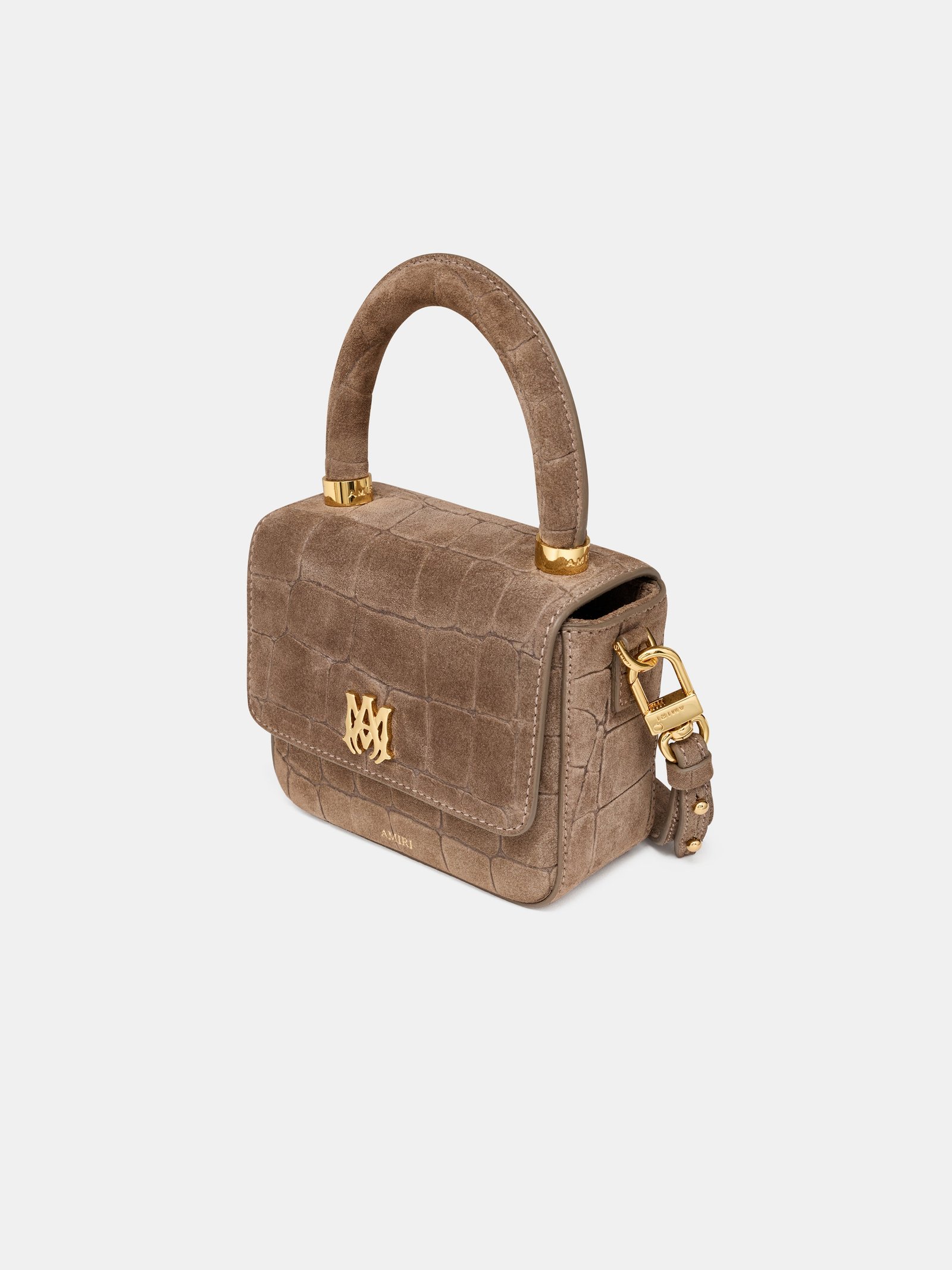 WOMEN - WOMEN'S CROC SUEDE MICRO MA BAG - Dark Brown - Image 4