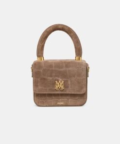 WOMEN - WOMEN'S CROC SUEDE MICRO MA BAG - Dark Brown
