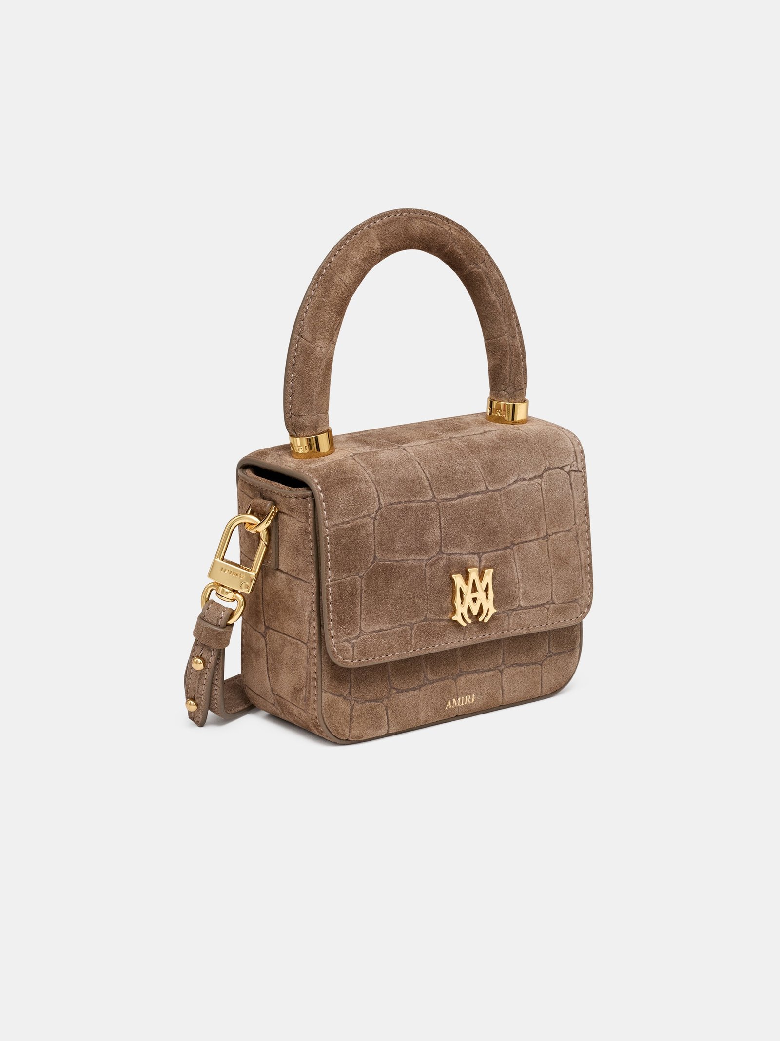 WOMEN - WOMEN'S CROC SUEDE MICRO MA BAG - Dark Brown - Image 3