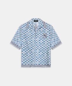 MA CHECKERED BOWLING SHIRT - Steel