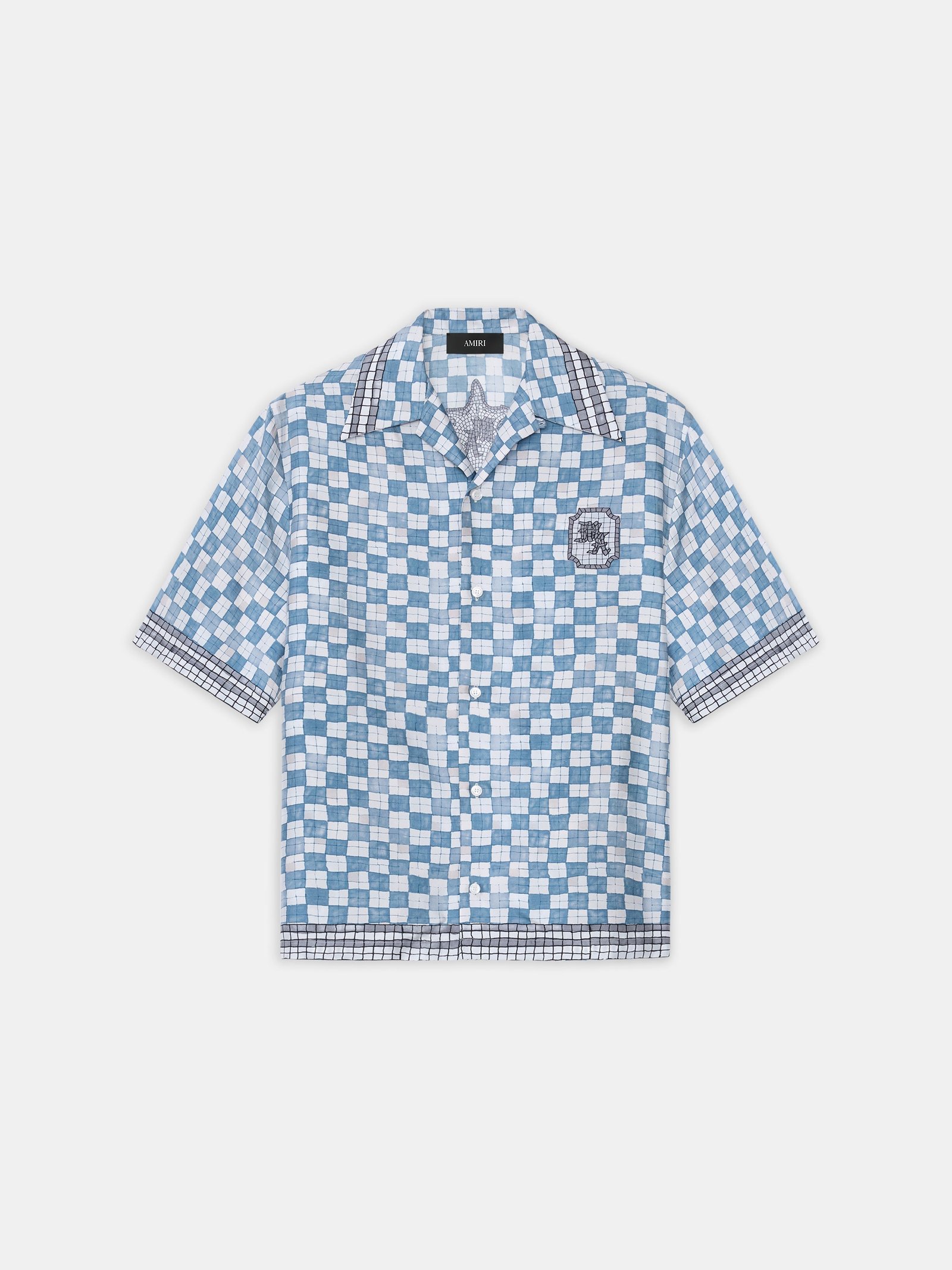 MA CHECKERED BOWLING SHIRT - Steel