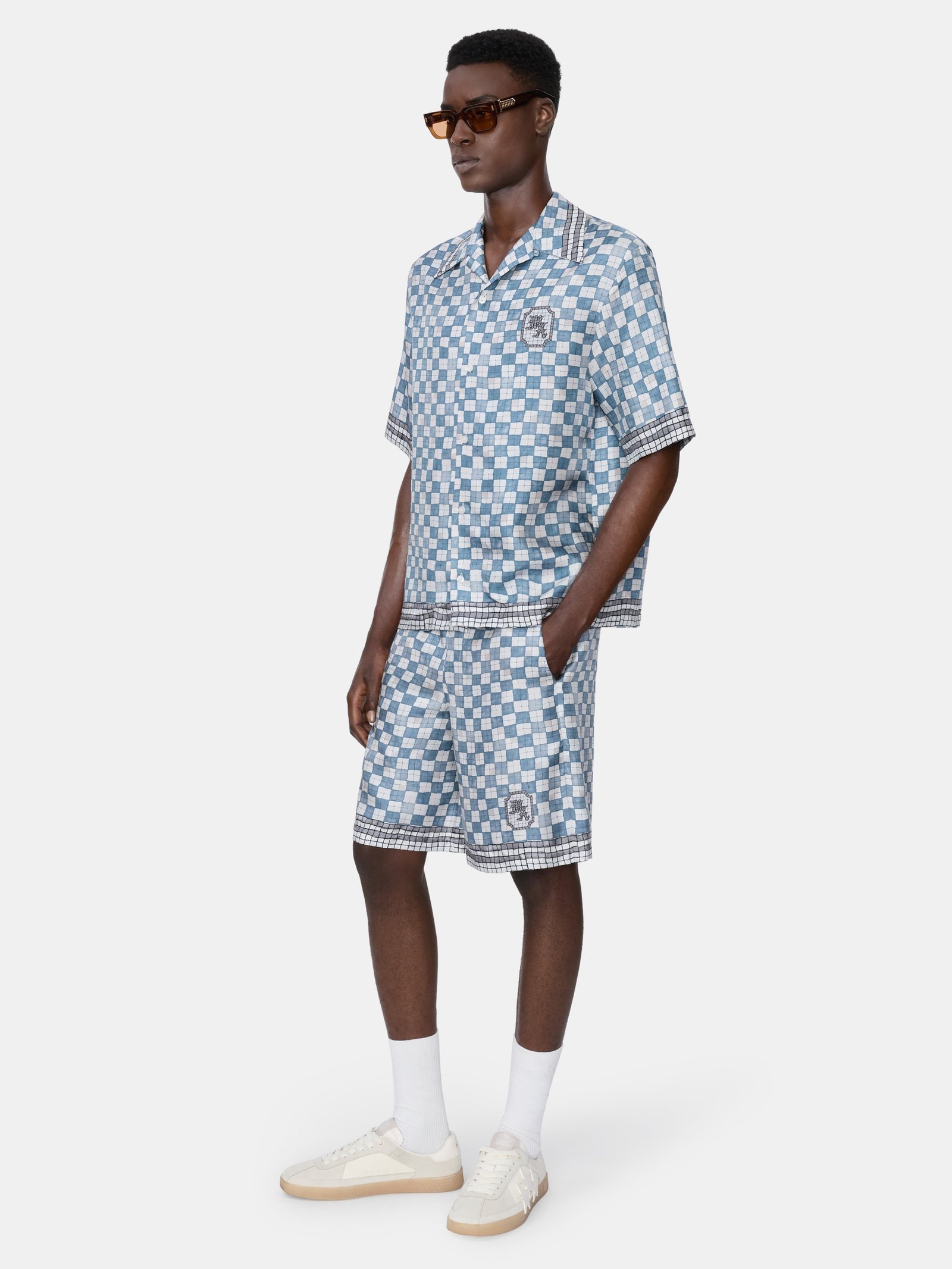 MA CHECKERED SHORT - Steel - Image 3