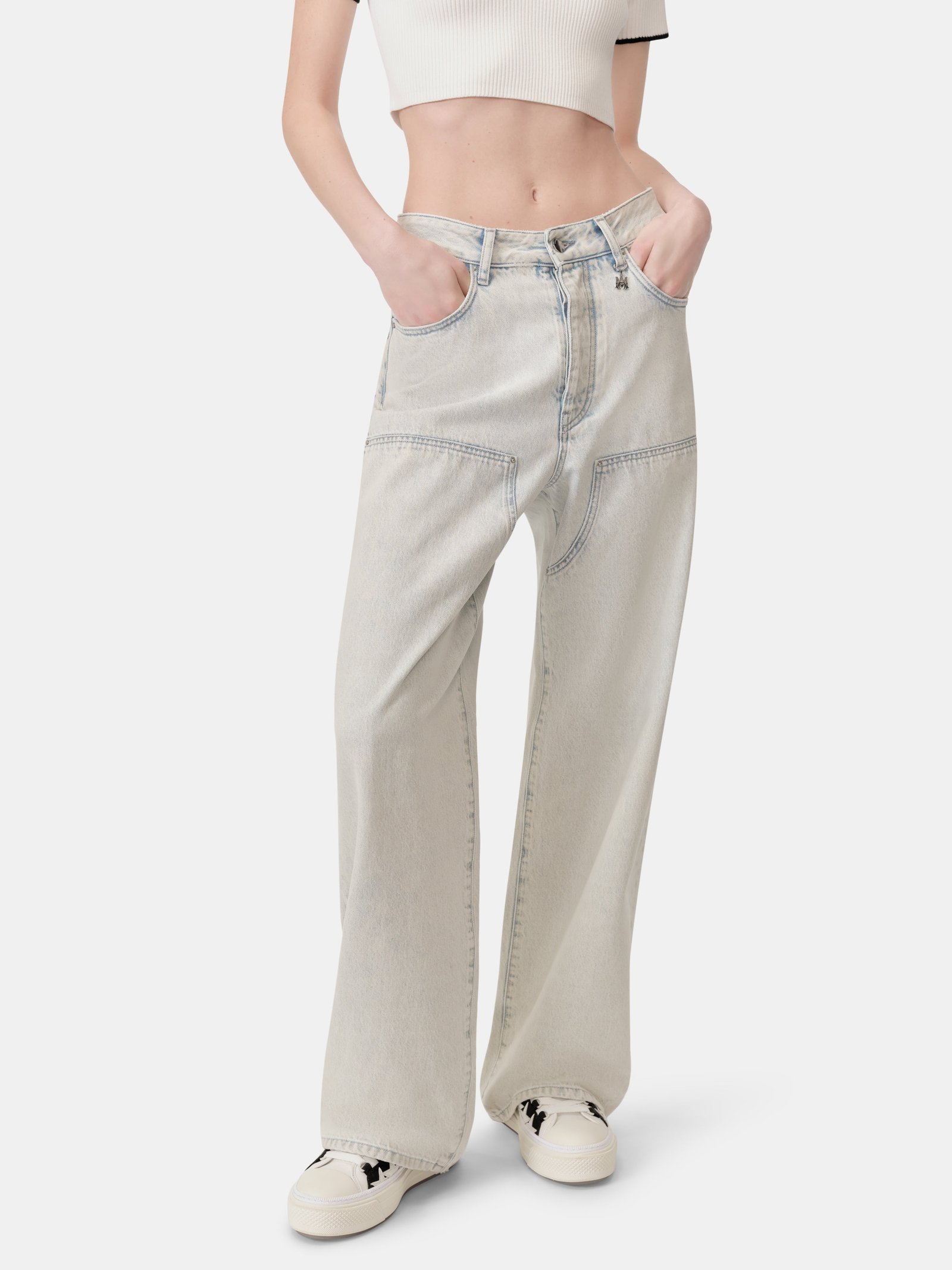 WOMEN - WOMEN'S CARPENTER JEAN - Bleached Indigo - Image 3