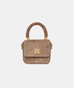 WOMEN - WOMEN'S CROC SUEDE NANO MA BAG - Dark Brown