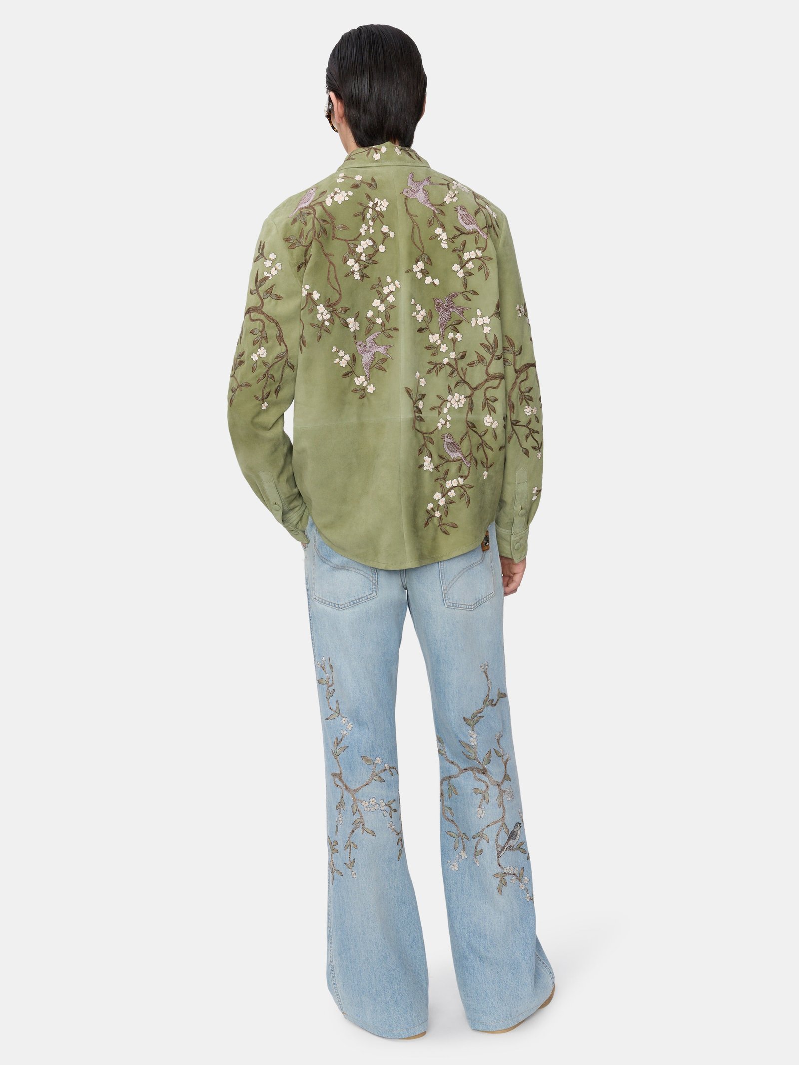 SUEDE SPARROW LONG SLEEVE SHIRT - Green Tea - Image 4