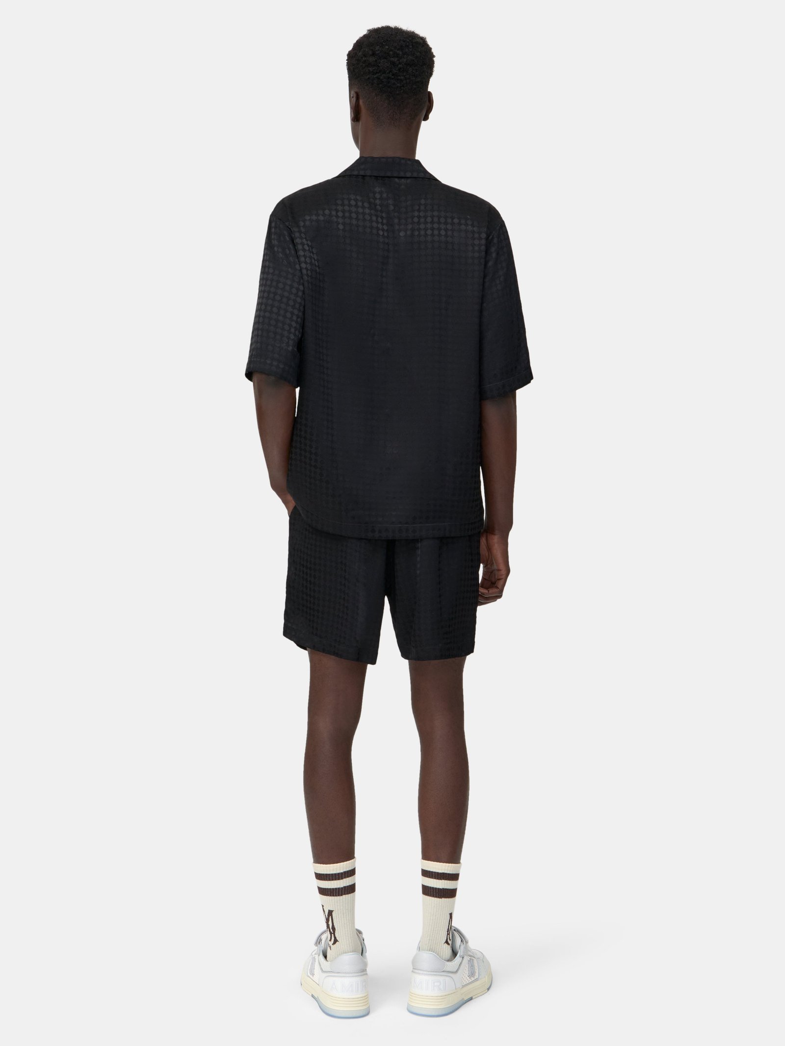 MA QUAD JACQUARD CAMP SHIRT - Black - Image 4