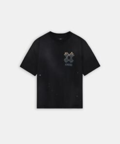 MA QUAD FLAMES OVERSIZED TEE - Black