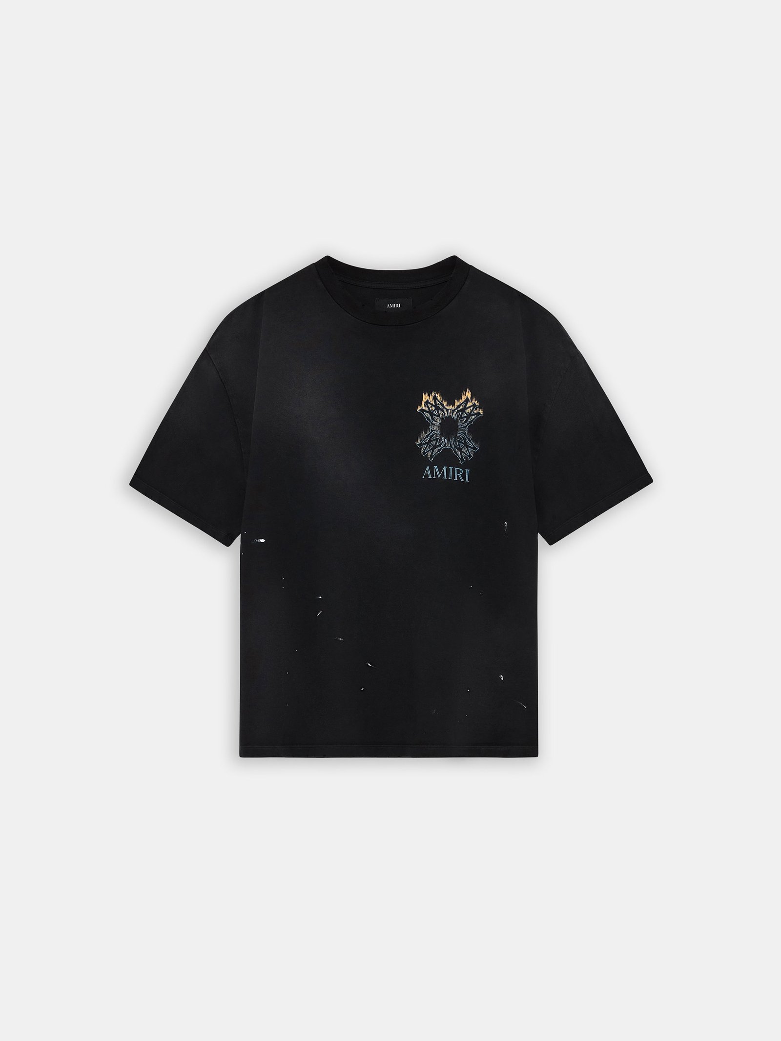 MA QUAD FLAMES OVERSIZED TEE - Black