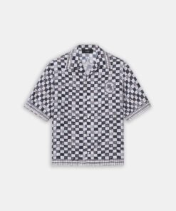 MA CHECKERED BOWLING SHIRT - Taupe