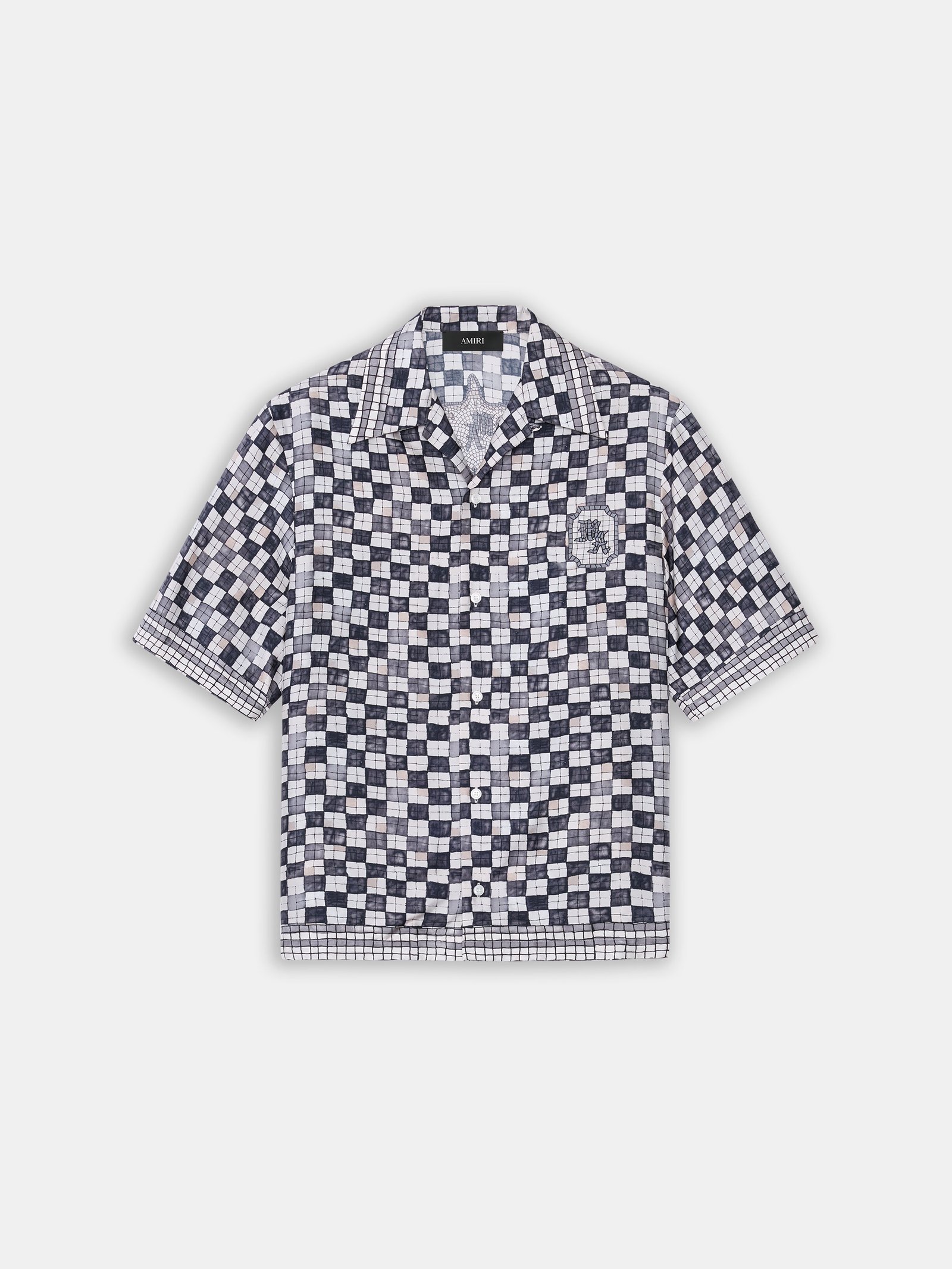 MA CHECKERED BOWLING SHIRT - Taupe