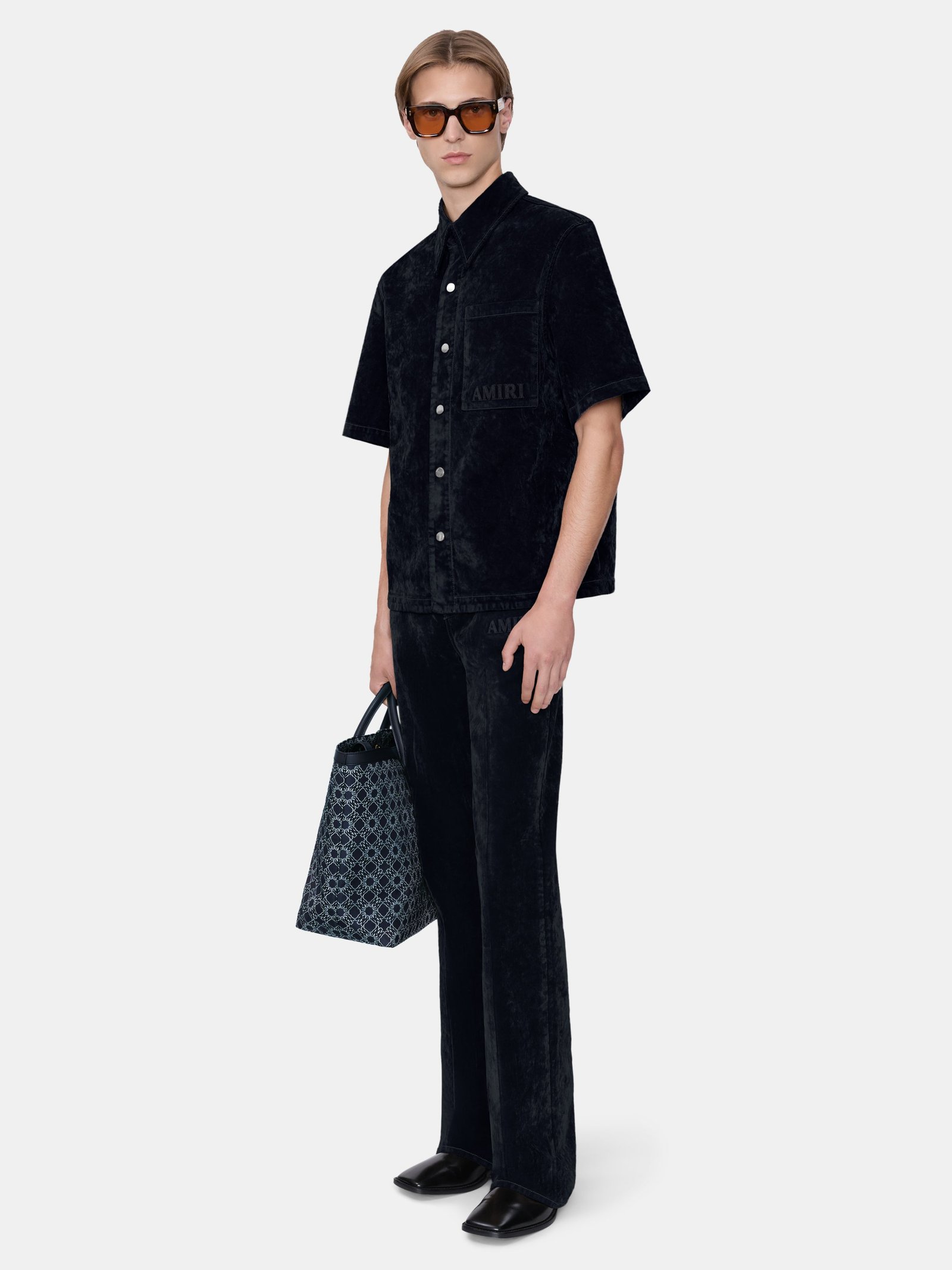 VELVET FLARE JEAN - BLACK - Image 3