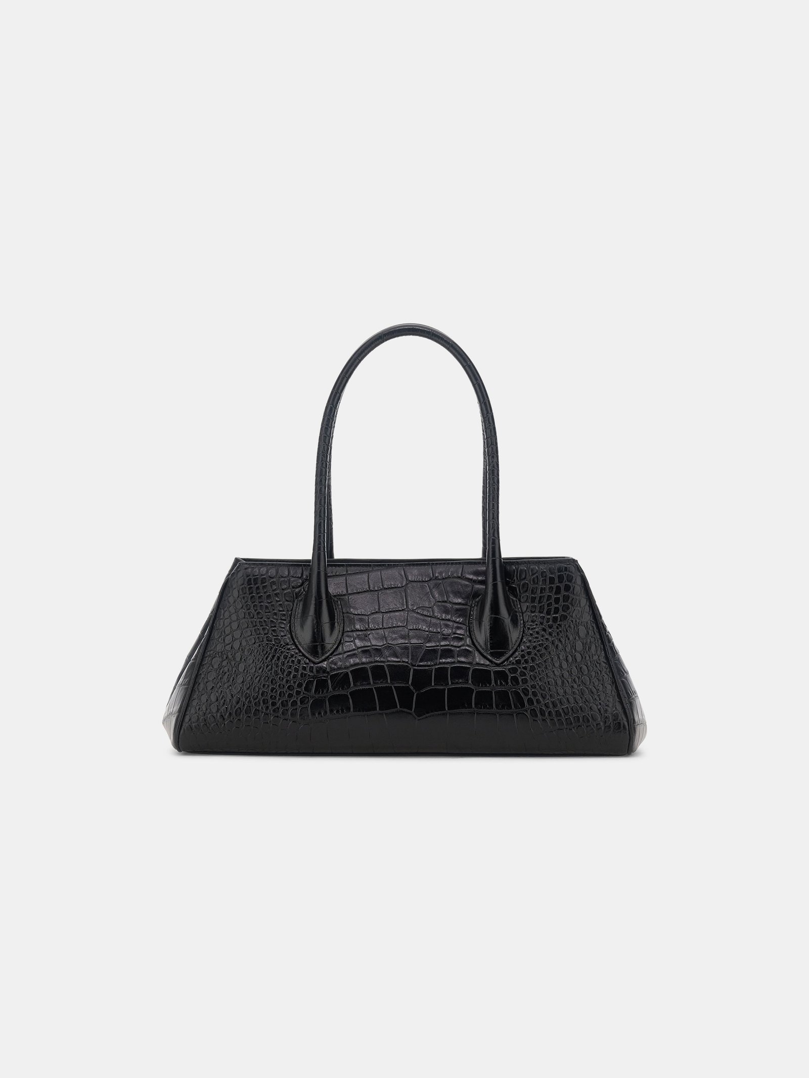 WOMEN - WOMEN'S EMBOSSED CROC HONEY 40 SHOULDER - Black - Image 2