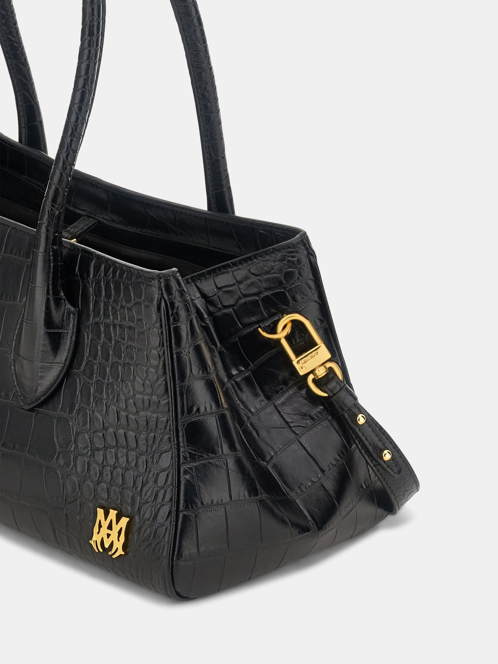 WOMEN - WOMEN'S EMBOSSED CROC HONEY 40 SHOULDER - Black - Image 4