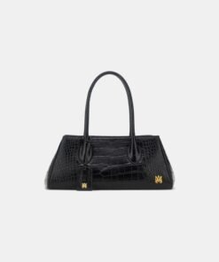 WOMEN - WOMEN'S EMBOSSED CROC HONEY 40 SHOULDER - Black