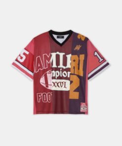 SPLICED OVERSIZED MESH TEE - Red