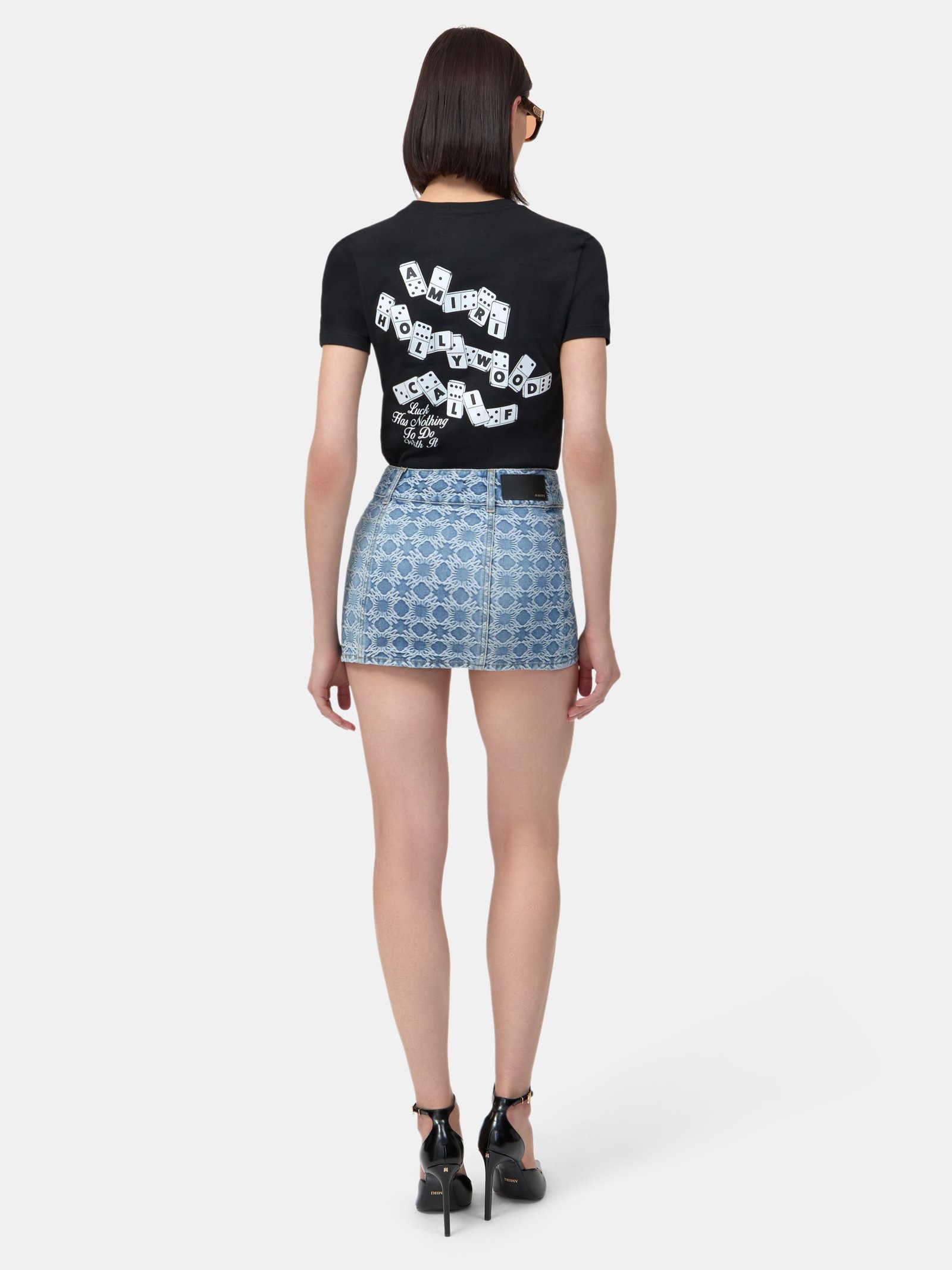 WOMEN - WOMEN'S MA QUAD JACQUARD MINI SKIRT - Stone Indigo - Image 4