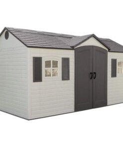Side Entry 15 ft. W x 8 ft. D Plastic Storage Shed
