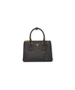 Small Prada Galleria Saffiano leather bag in black