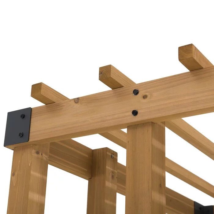 SummerCove 10.5 ft. x 10 ft. Cedar Wood Pergola with Adjustable Hanging Planters - Image 2