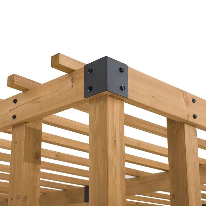 SummerCove 10.5 ft. x 10 ft. Cedar Wood Pergola with Adjustable Hanging Planters - Image 9