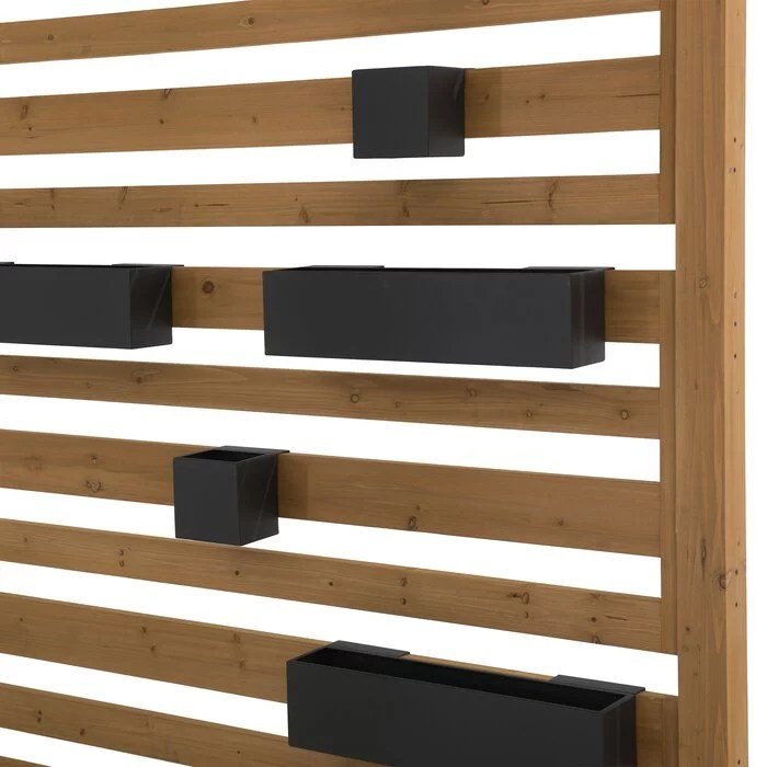 SummerCove 10.5 ft. x 10 ft. Cedar Wood Pergola with Adjustable Hanging Planters - Image 3