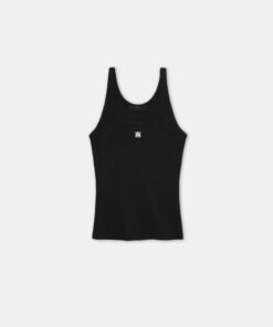 WOMEN - WOMEN'S MA EMBROIDERED RIBBED TANK - Black