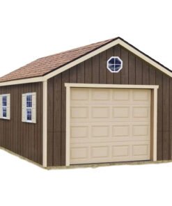 Sierra 12 ft. x 24 ft. Wood Garage Kit with Floor Installation Included