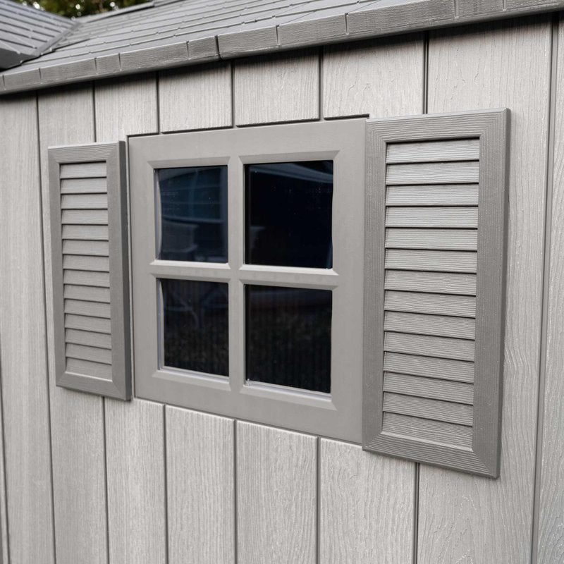 15 Ft. x 8 Ft. High-Density Polyethylene (Plastic) Steel Reinforced Outdoor Storage Shed - Image 2