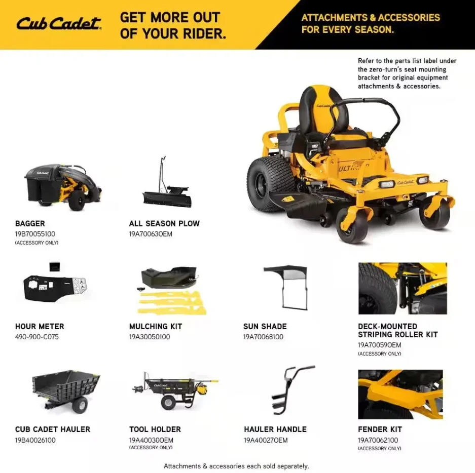 Cub Cadet Ultima ZT1 50″ Zero-Turn Riding Lawn Mower – Power, Precision & Comforts - Image 2