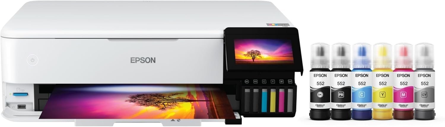 Epson EcoTank Photo ET-8550 Wireless Wide-Format Color All-in-One Supertank Printer - Image 2