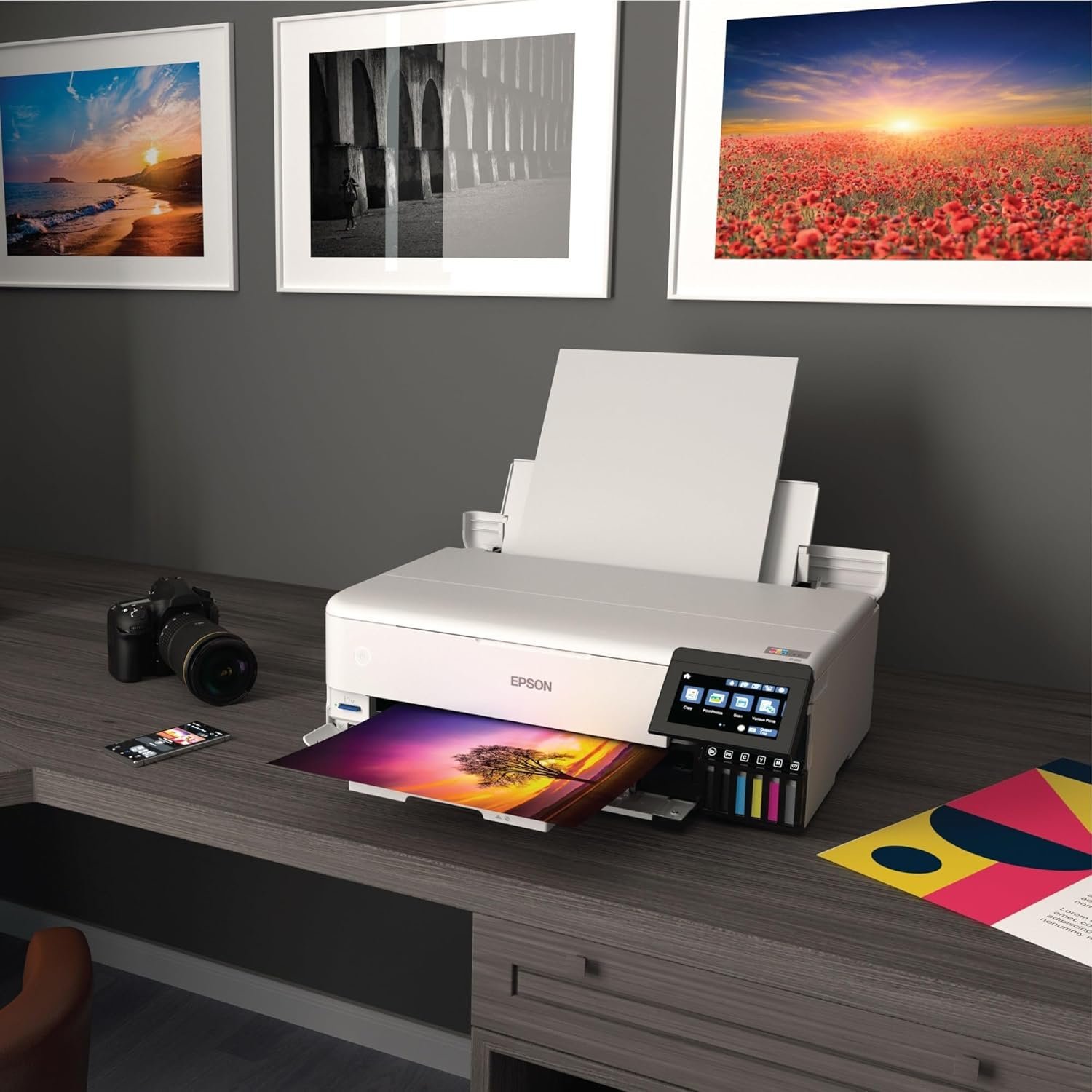 Epson EcoTank Photo ET-8550 Wireless Wide-Format Color All-in-One Supertank Printer - Image 3