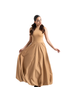 Ezanora Sleeveless Ribbed Bubble Hem Dress