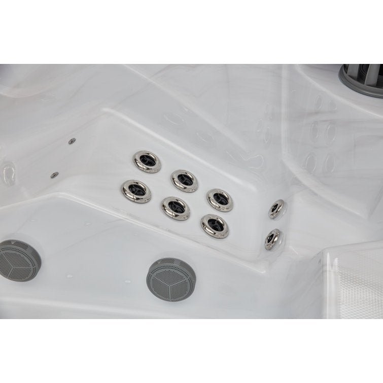 Danika 5-person 68-jet Hot Tub With Bluetooth In Gray - Image 8