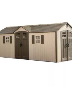Lifetime 20′ x 8′ Outdoor Storage Shed Building Brown