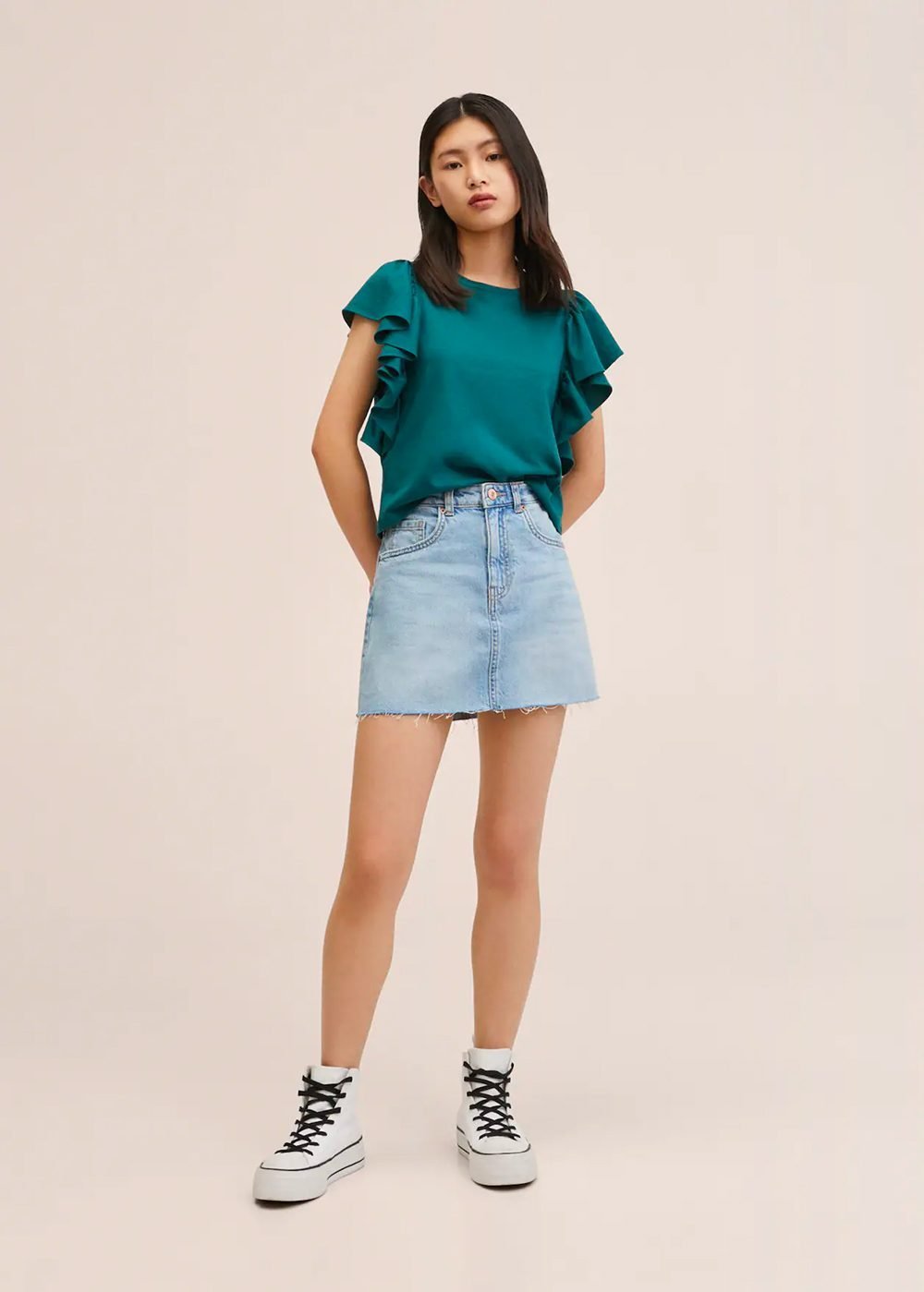 Ezanora Frills Cotton T-shirt
