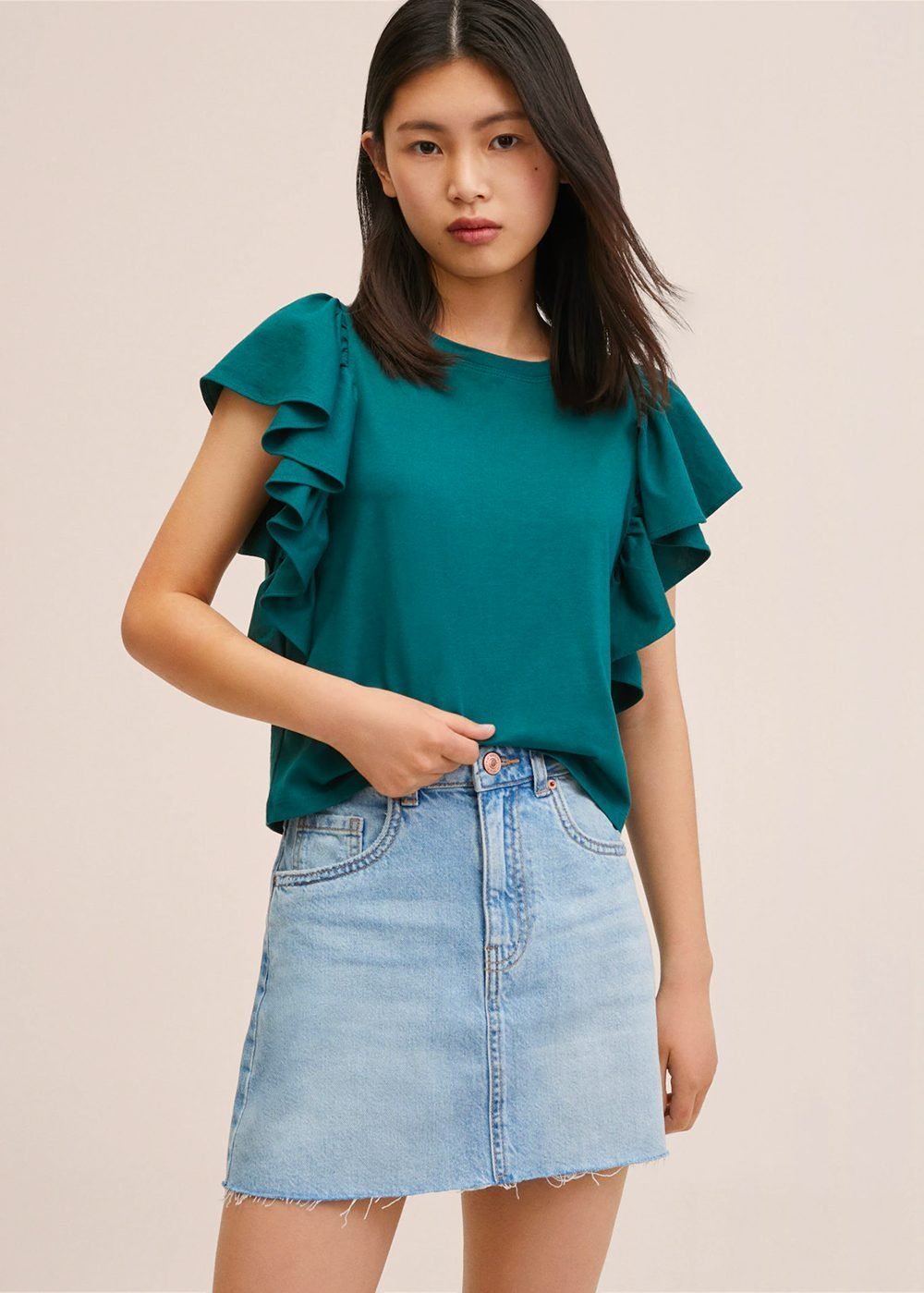 Ezanora Frills Cotton T-shirt - Image 2