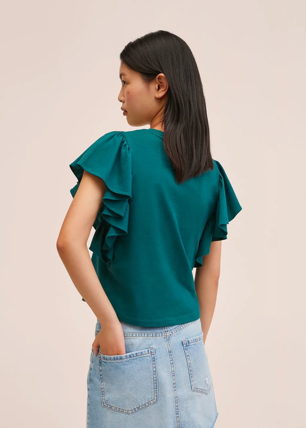 Ezanora Frills Cotton T-shirt - Image 3