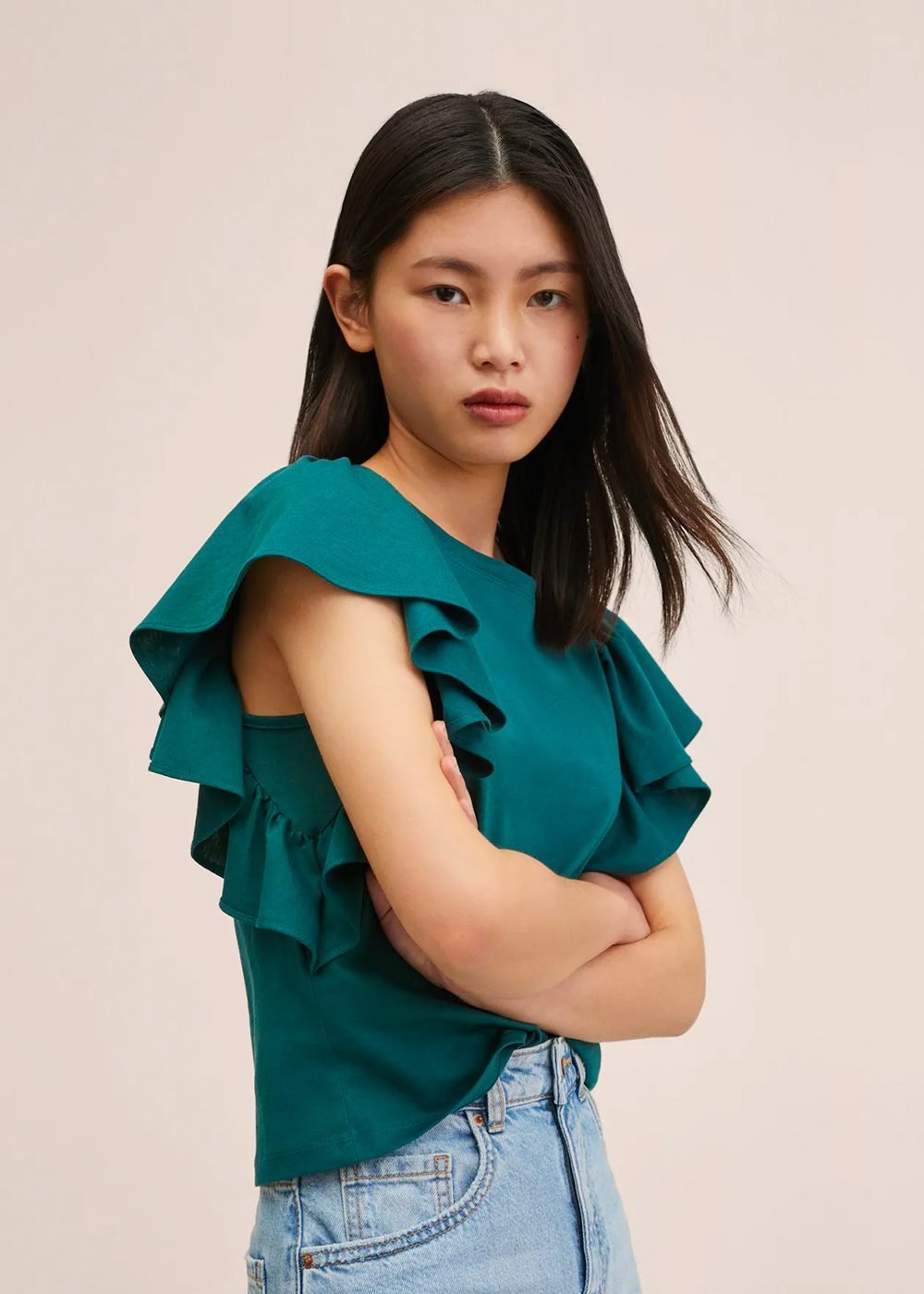 Ezanora Frills Cotton T-shirt - Image 4
