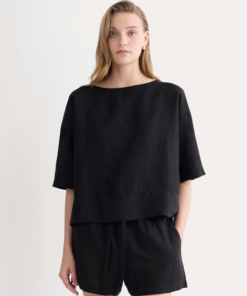 Ezanora Boatneck Top In Linen